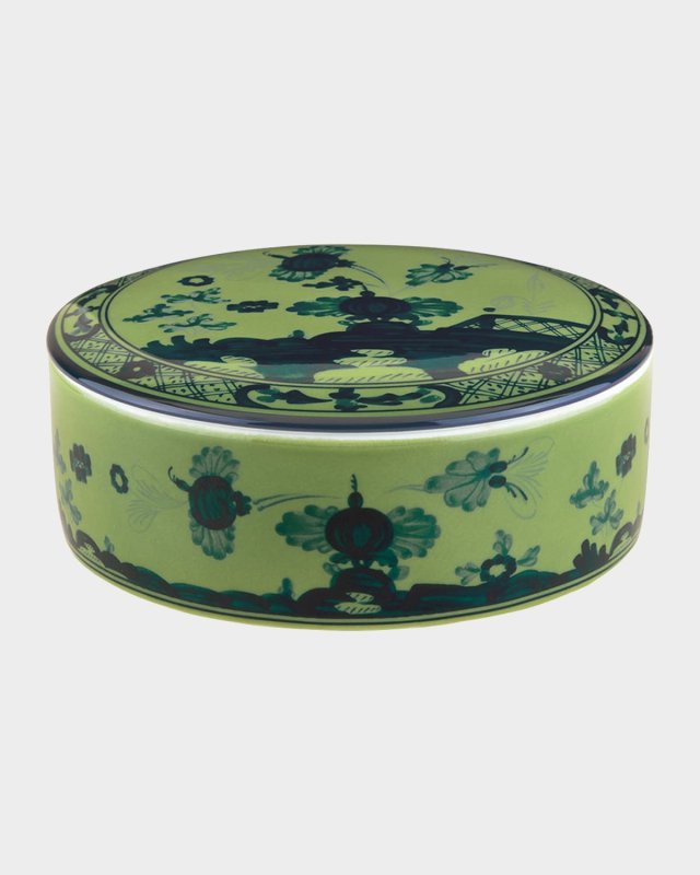 Malachite Round Covered Box